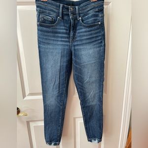 Buckle Black High Rise Ankle Skinny